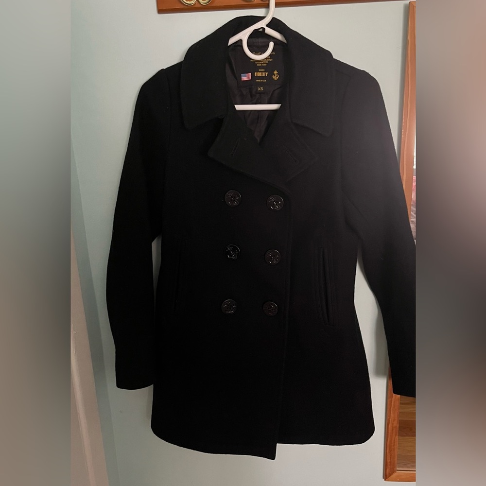 Black Fidelity xsmall peacoat